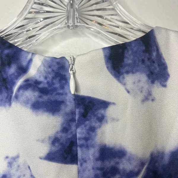 NWT Lulus White‎ Blue Floral Fit & Flare Deep V Mini Dress Resortwear Size Small - Image 15