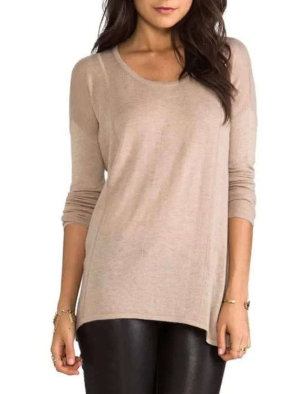 C&c California Long Sleeve Hi-Low Cashmere Blend - Image 4