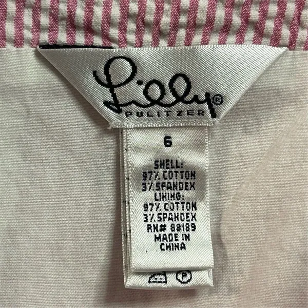 Lilly Pulitzer Women's‎ Pink Gingham Short Skirt Size 6 Casual - Image 3