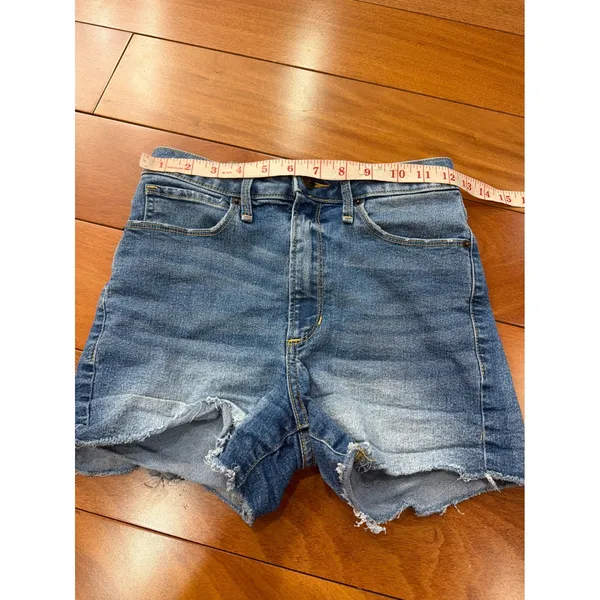 Abercrombie & Fitch High Rise Shorts Womens Blue Denim Cutoff 25 0R - Image 6