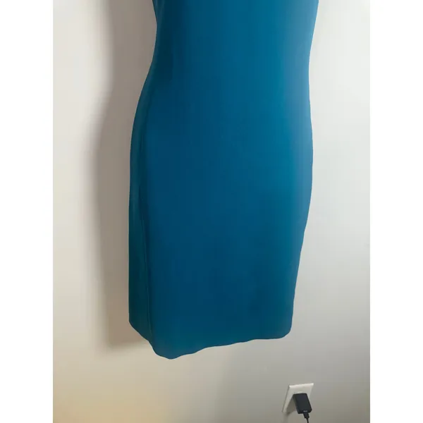 Vince Womens Teal Blue Sleeveless Shift Mini Dress Size 2‎ V1588-90389 - Image 5