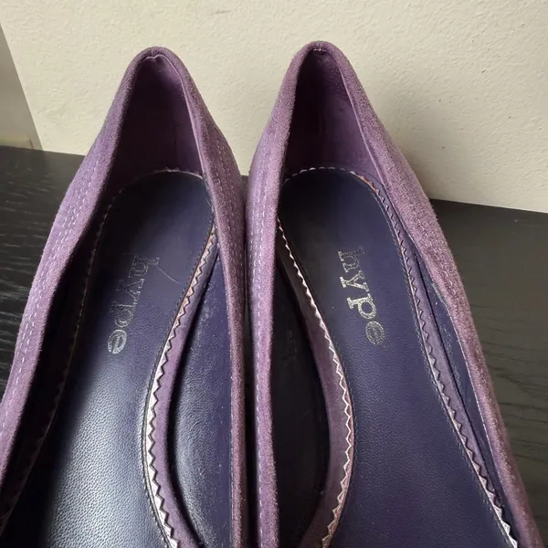 Hype Sarafina Purple Suede Kitten Heels Pointed Toe Embellished Pumps Womens 8M - Image 14