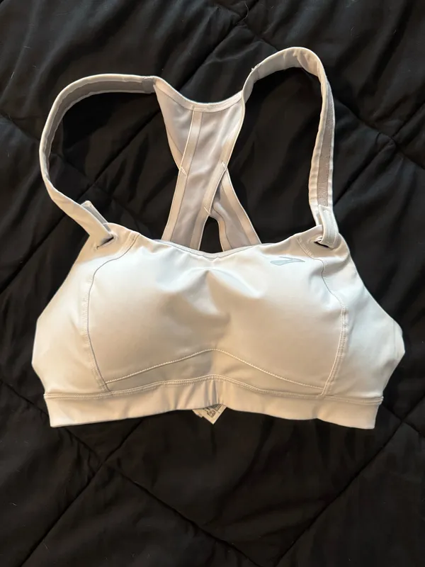 {BROOKS} Juno White High-Impact Racerback Sports Bra - Image 3