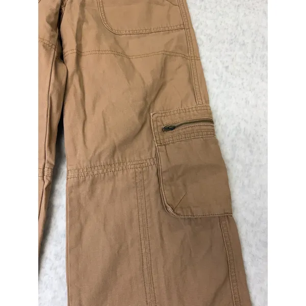 RSQ Women Brown Low Rise Overdye Cargo Z Wide Leg Pants XS NWT - Image 2