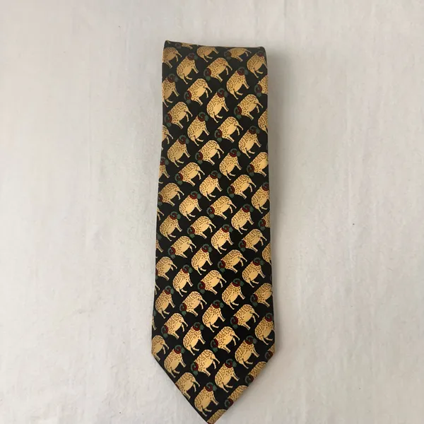 Sinsabang Tie Vintage Animal Print Sheep Geometric Multicolor Office Necktie Bow - Image 5
