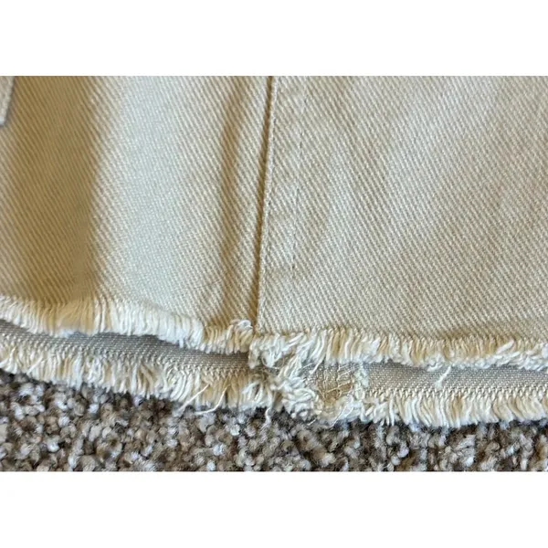 Edikted Khaki Metal O-Ring Miniskirt Distressed Hem S NWT - Image 3