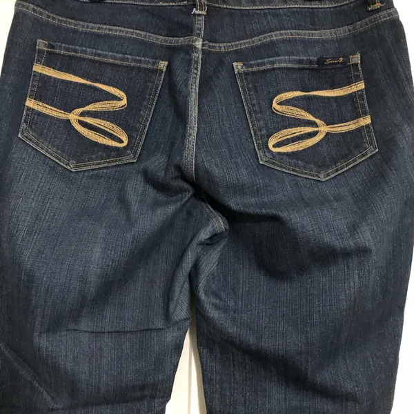 7 seven jeansmedium wash‎ jeans flare style women’s size 14 - Image 5