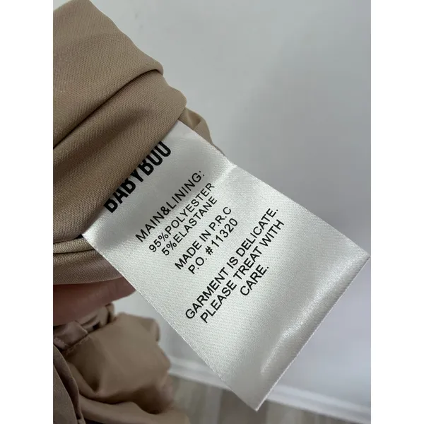 NEW Babyboo Ariel Maxi Dress Champagne Size Large Cocktail Gown - Image 8