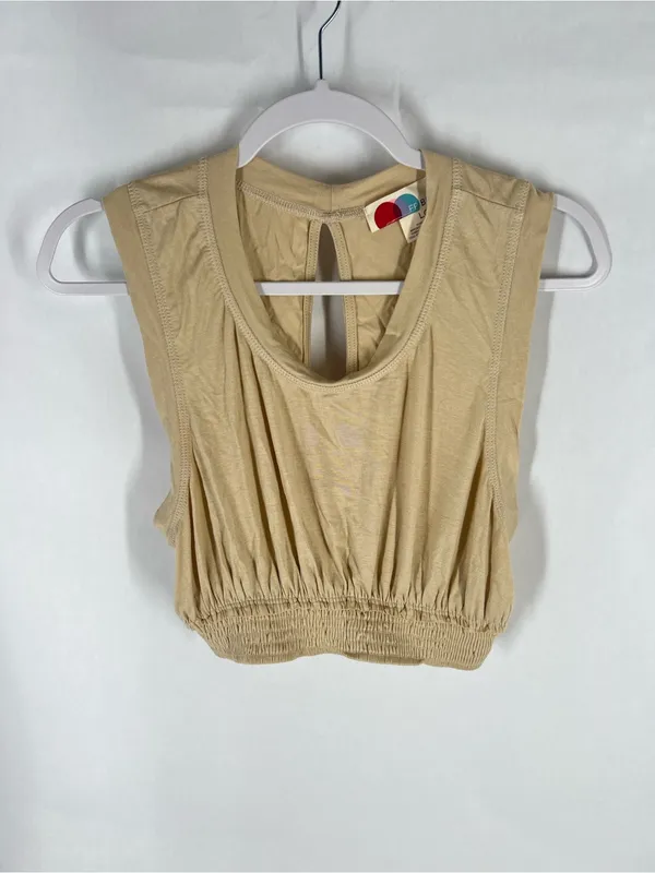 Free People FP Beach Morningside Crop Top Sable Sand Size L NWT - Image 2