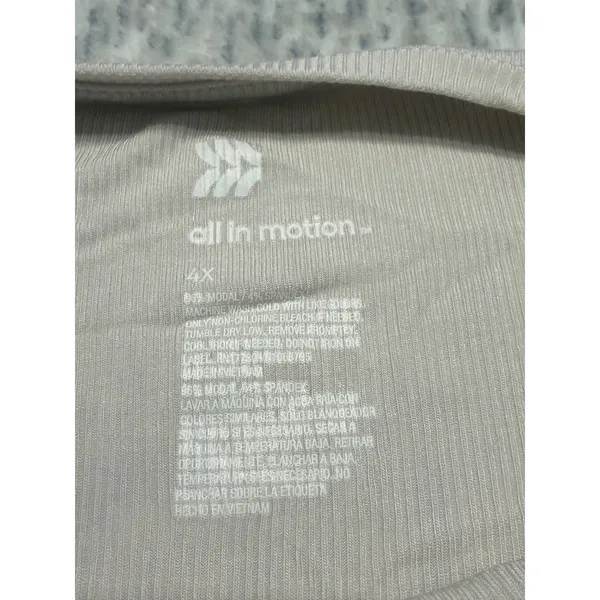 All in Motion‎ Light Beige Twist Front Long Sleeve Top 4X NWT - Image 3