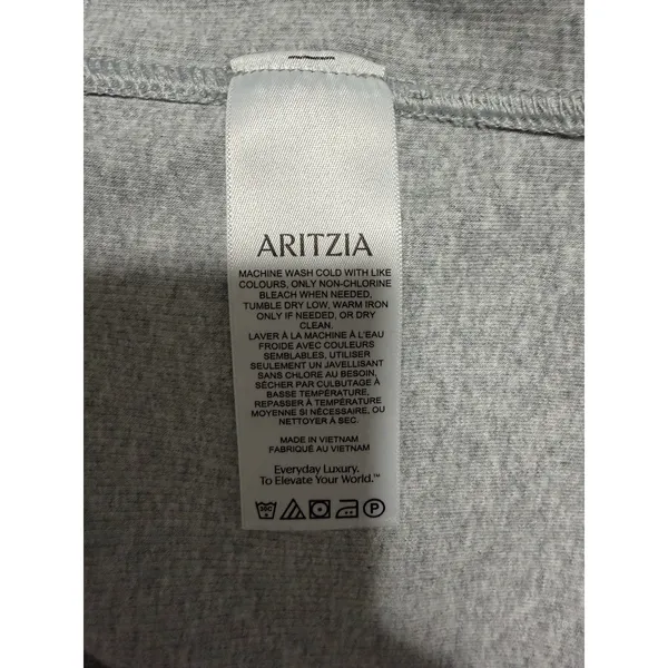 Aritzia TNA Quartz Ribbed Bodycon Mini Dress Heather Gray Women's‎ Size Large - Image 10