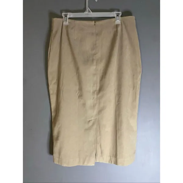 Cato Brown Beige Straight Pencil Skirt Size 12 - Image 3