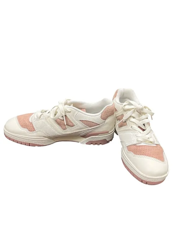 New Balance 550 wms white pink leather suede retro low sneakers sz 8B SKU 10-449 - Image 2
