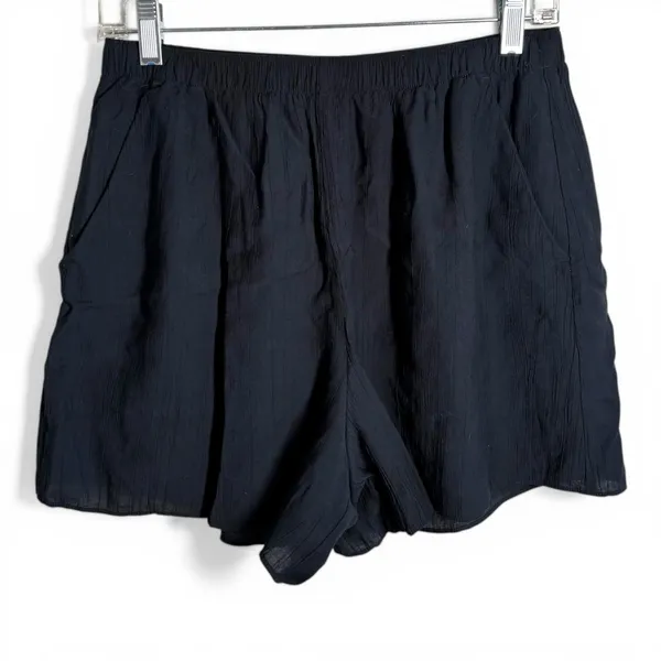 Abercrombie & Fitch M Linen-Blend Pull-On Shorts Black 3.5" inseam lightweight - Image 2