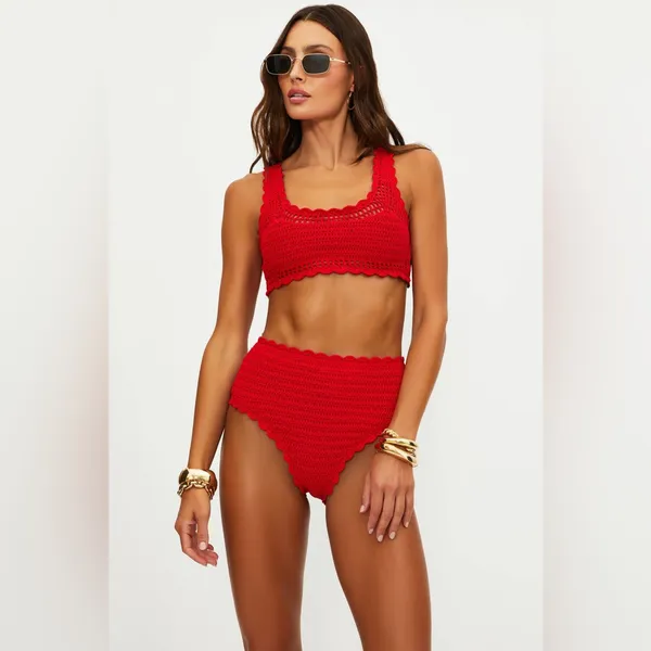 BEACH RIOT Kirby Bottom Ruby Crochet, Size Large , $138 - Image 8