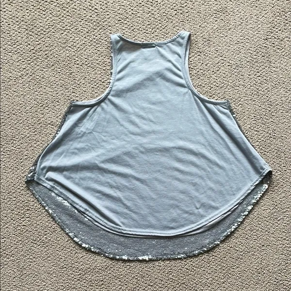 Rue21 Silver Sequin Sleeveless Tank Top - Image 6