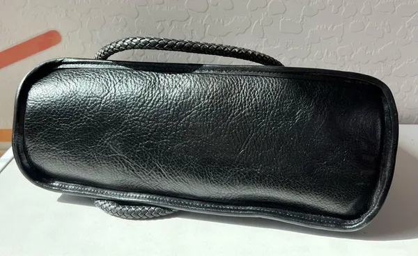 Brighton Black Canvas with Leather Detail Purse - Image 5