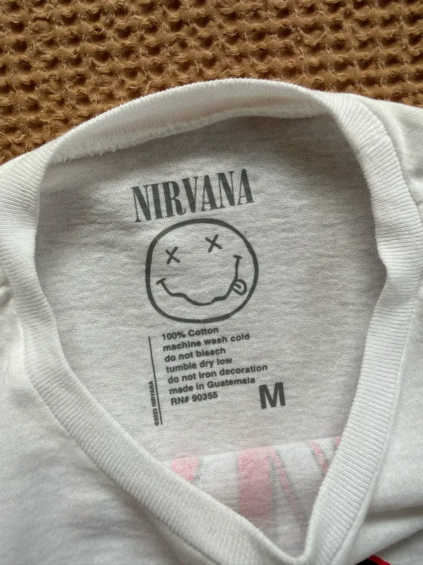 NIRVANA Cropped Tee White Size M - Image 4
