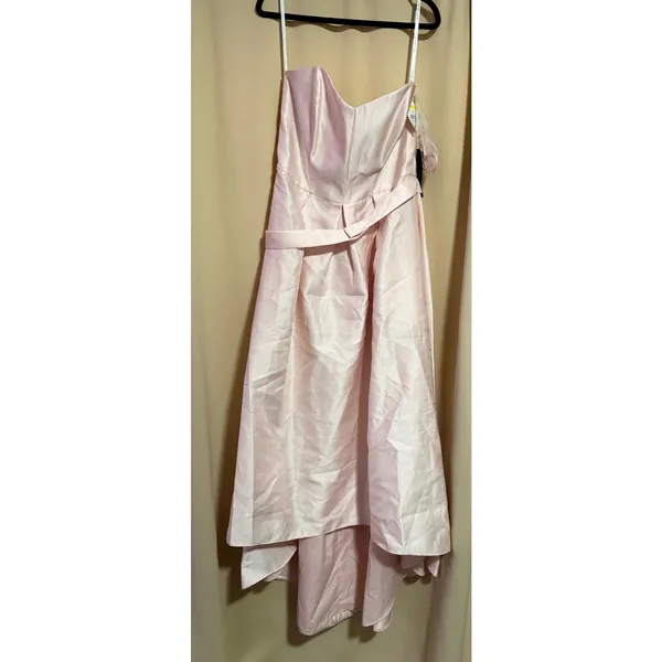 Alfred Sung Hi-Low Gown With Pockets Blush- Size 16R - Image 10