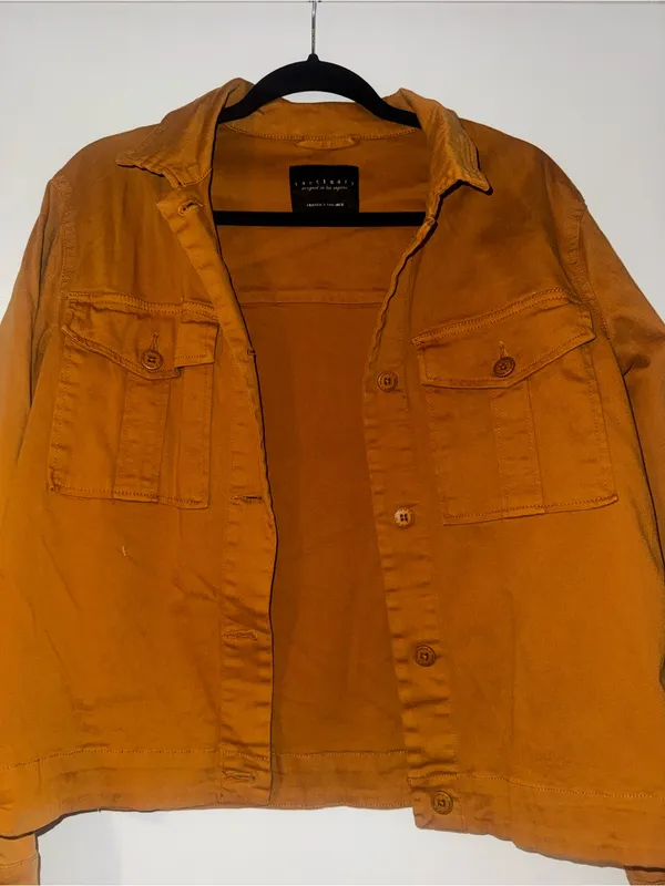 Sanctuary Women's Rust Button-Front Utility Jacket Size Medium - Image 4