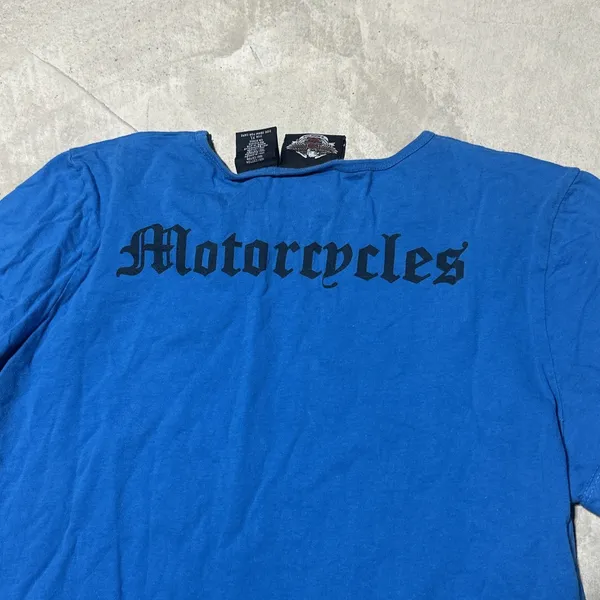 Harley Davidson Women's SZ XL Long Sleeve Made In USA Grunge Biker Motorcycle - Image 10