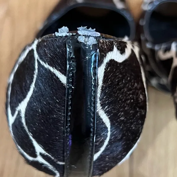 Nine West Animal Print Peep Toe High Heel Pumps - Image 5