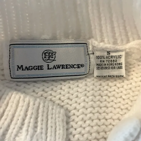 Maggie Lawrence Coquette‎ Cable Knit Cardigan Size Small - Image 3