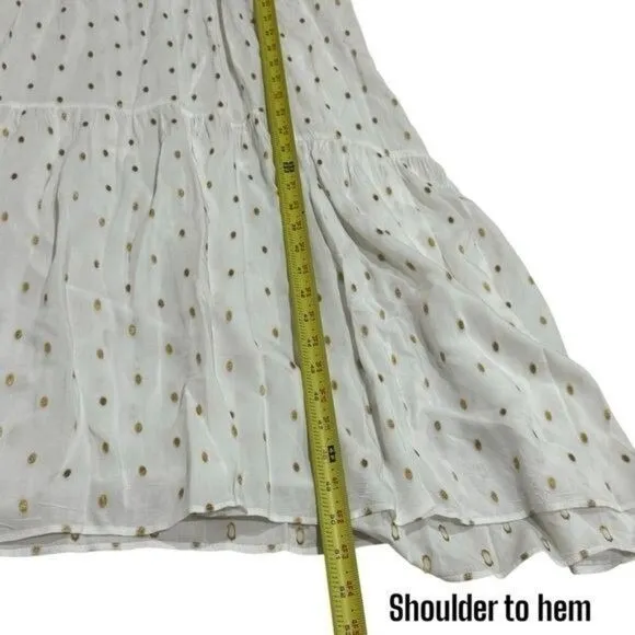 Anthropologie Augustine Tiered Sheer Maxi Dress Milk Maid Cottagecore Feminine L - Image 10