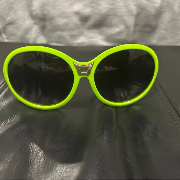 Lime Green Oversized Sunglasses - Image 2