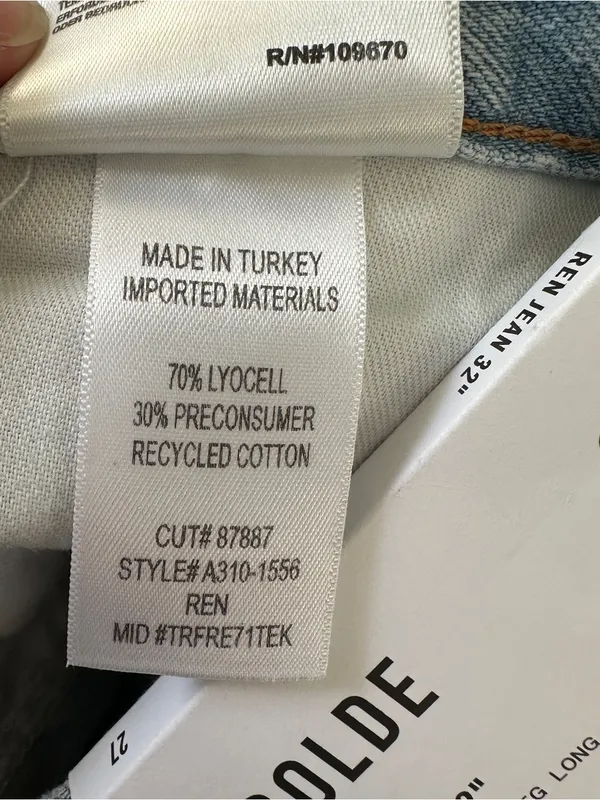 NWT AGOLDE Ren High Waist Wide Leg Jeans - Image 10