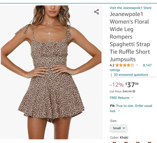 Amazon Floral Printed Romper - Image 5