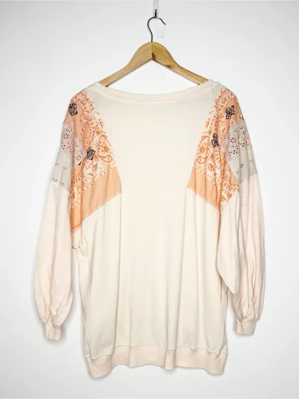 We The Free People Feelin’ It Soft Peach Pullover Top Shirt Extra Small XS - Image 7