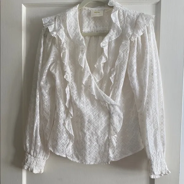 Maeve by Anthropologie, Laila Ruffle Blouse, 8 - Image 3