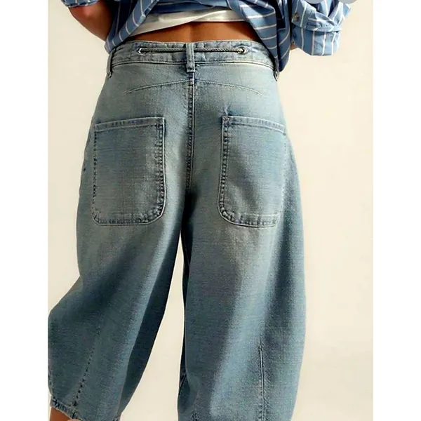 Free People Amada Crop Barrel Jeans Amor 28 - Image 6