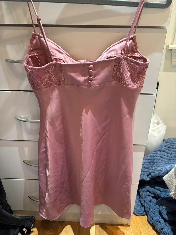 Pink Lace Slip Dress - Image 4