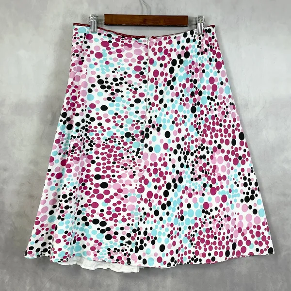 Lapis Womens Polka Dot A Line Skirt Medium USA Made Y2K Retro Festival Fun Artsy - Image 2