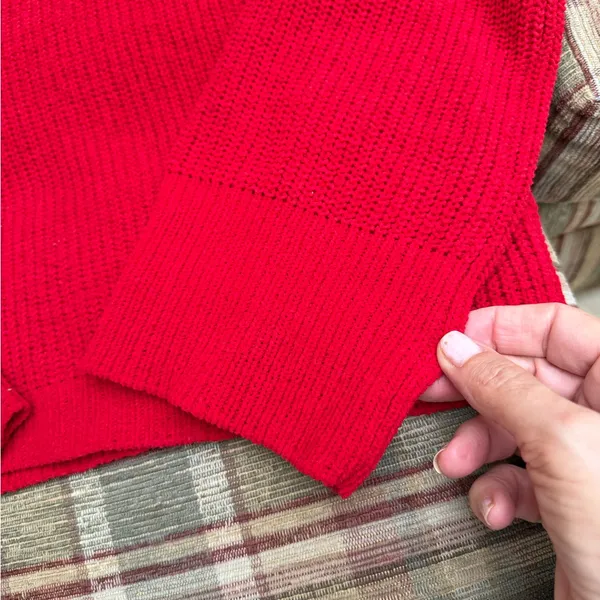Sanctuary Vibrant Red Crew Neck Sweater - Image 4