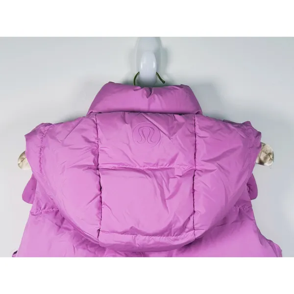 Lululemon Wunder Puff Super Cropped Vest Hooded Size 0 Dahlia Mauve Pink Outdoor - Image 7