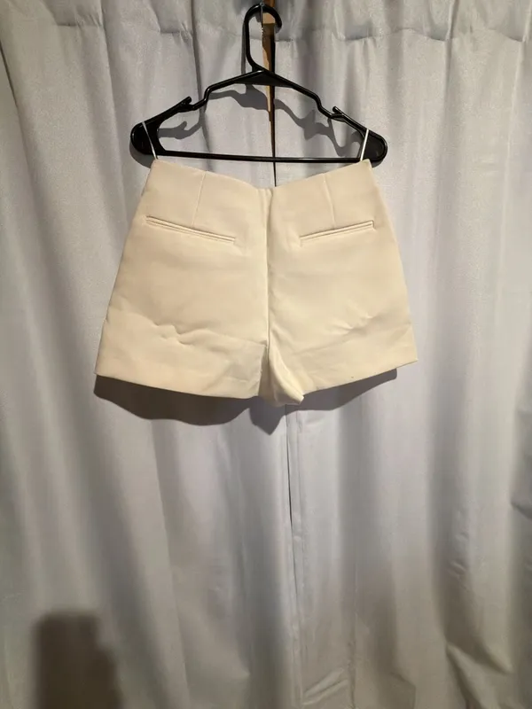 Zara Asymmetrical Wrap Skort White Size M - Image 4