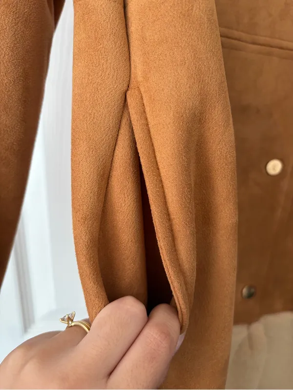 Zara Suede and Faux Fur Coat - Image 4