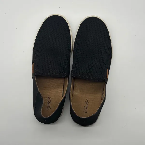 OluKai Pehuea Black Mesh Slip On Sneakers Drop In Heel Womens 9 - Image 11