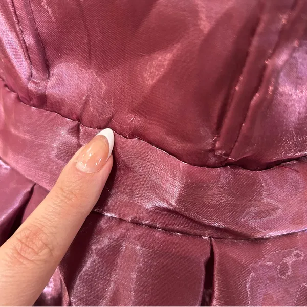 Radiant Direction Mauve Purple Strapless Midi Dress With Pockets - Image 5