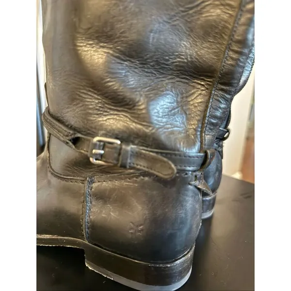 Frye Melissa black tall riding boot size 6 - Image 8
