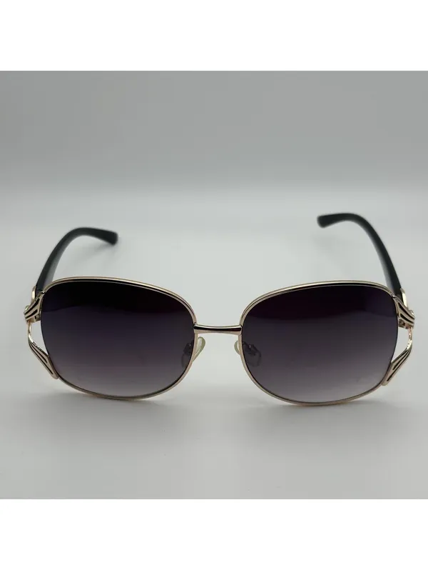 Jessica Simpson Gold Tone Square Gradient Sunglasses Black Temples - Image 3