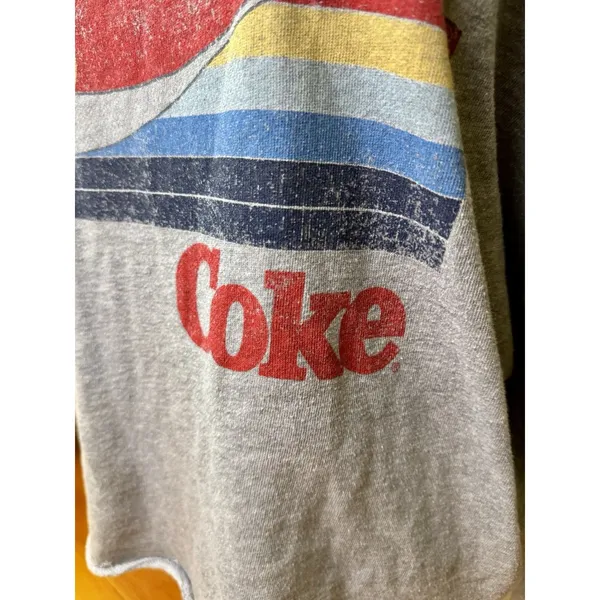 Coca Cola Catch The Wave Crewneck Long Sleeve Raw Hem Sweatshirt Size XL - Image 6