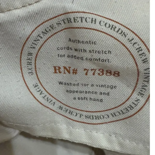 J.Crew Vintage Stretch Cords Favorite Fit Cream Corduroy‎ Straight Leg Pants 8R - Image 7