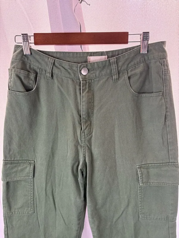 Altard state green cargo wide leg cotton Pants‎ Size Medium EUC - Image 3