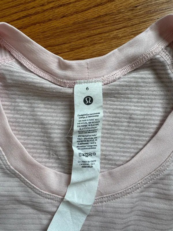 Light Pink Lululemon Short Sleeve Swiftly Tech - Image 3