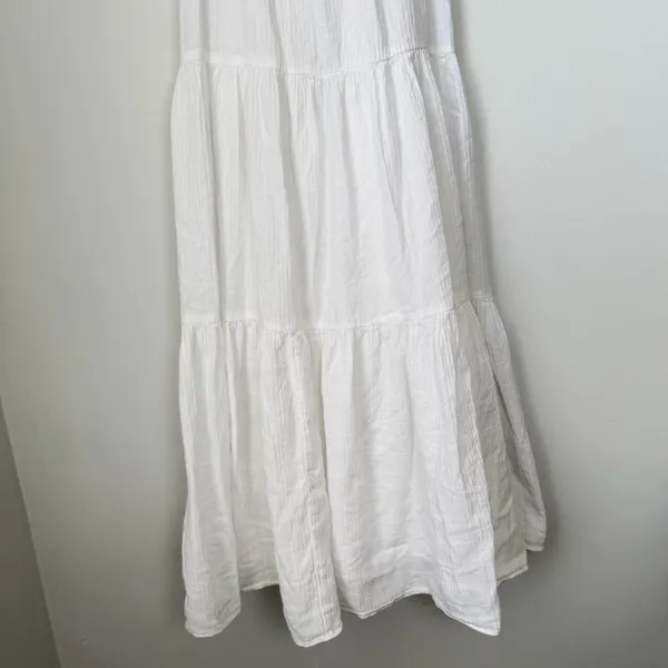 J. Crew White Strappy Tie Back Summer Beach Dress in White Size Small - Image 4
