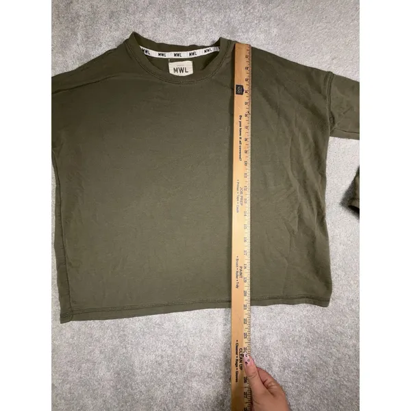 mwl madewell cropped sweatshirt dark green xs - Image 5